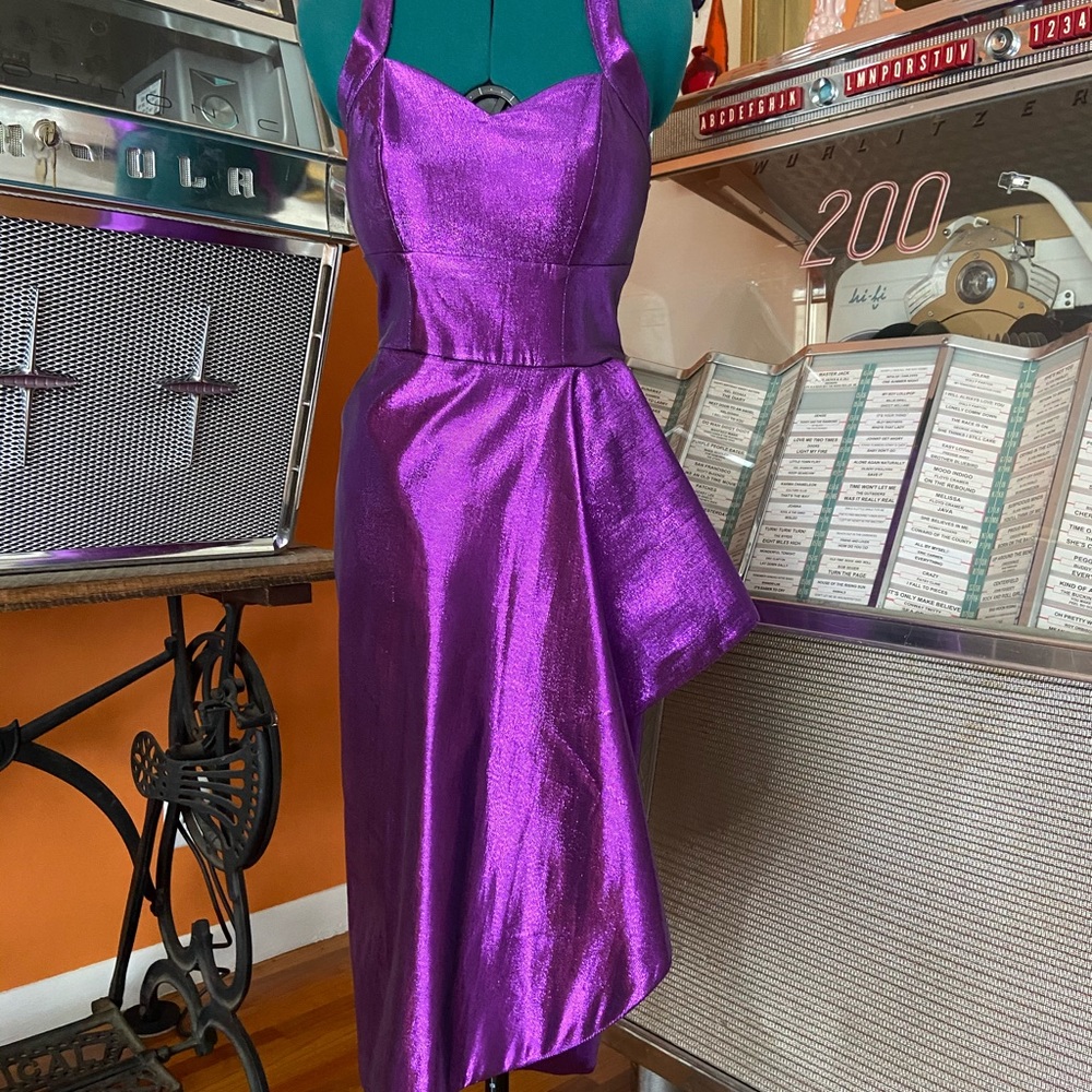 Pinup Couture Deadly Dames Lamé dress Sz M EUC